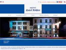 Tablet Screenshot of hotel-koehler.de